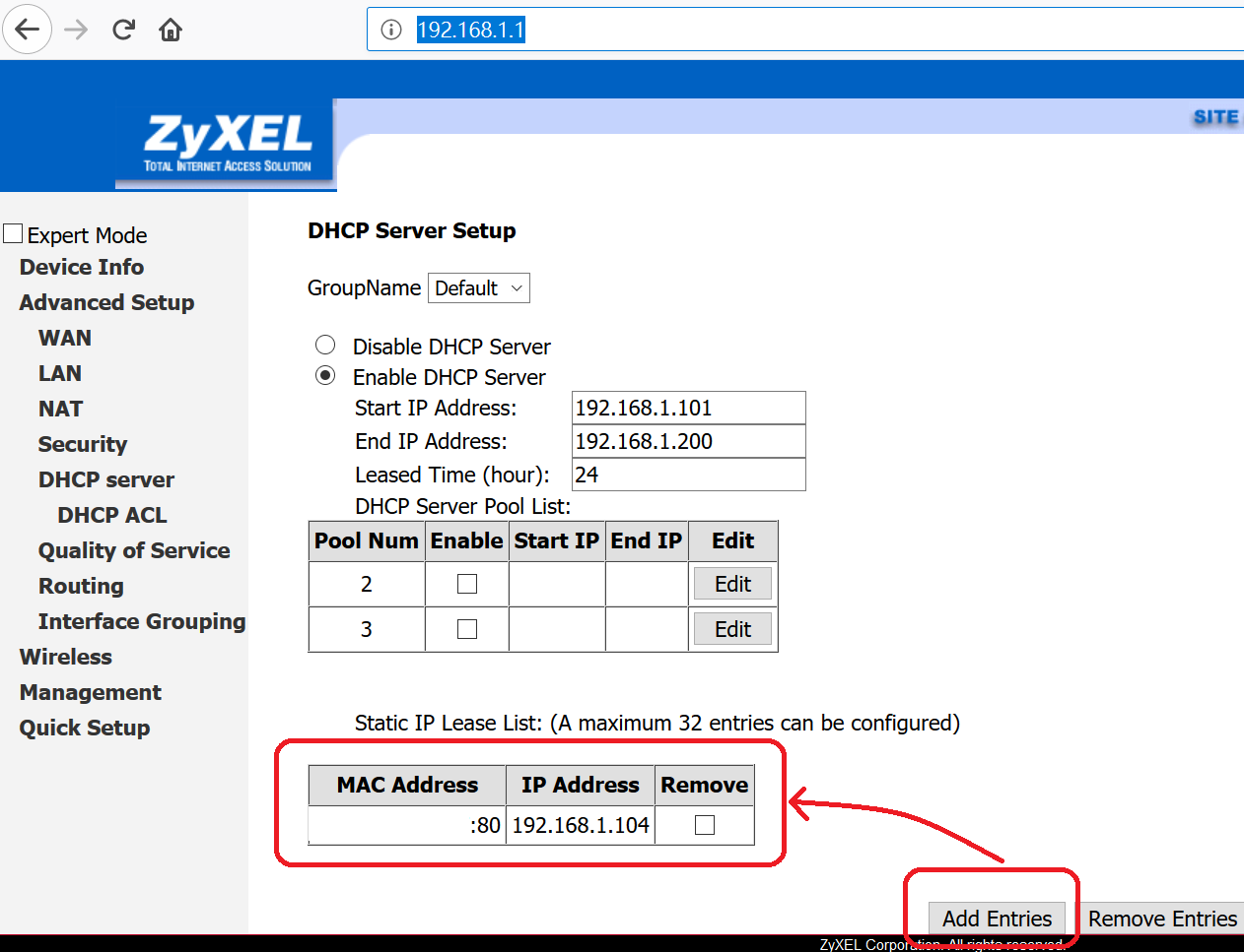 [教學] 中華電信小烏龜幫家中裝置設定固定IP (ZyXEL P880) impochun blog